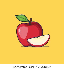 Illustration of Apple Vector Design. Premium Vector Isolated Fruit Icon Concept