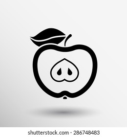 Illustration apple vector element logo nature  food.