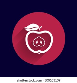Illustration apple vector element logo nature  food.