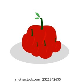 illustration of an apple with a white background