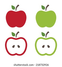 Illustration of apples .Vector