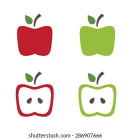 Illustration of apples .Vector