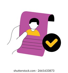 Ilustración de los documentos de los solicitantes recibidos