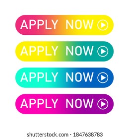 Illustration with apply now for web background design. Business illustration. Arrow icon.