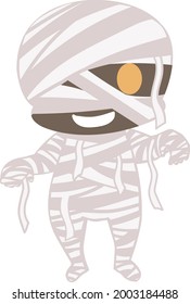 Illustration of an approaching mummy