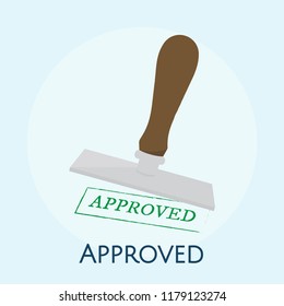 Illustration of approved stamp