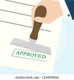 Illustration of approved stamp