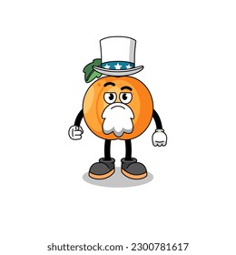 Illustration of apricot cartoon with i want you gesture , character design