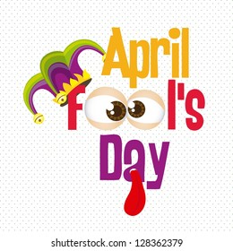 Illustration of April Fools Day. Jester icons. vector illustration