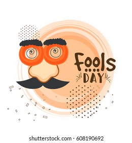 Illustration Of April Fools Day Lettering Design Background.