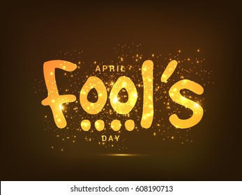 Illustration Of April Fools Day Lettering Design Background.