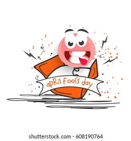 Illustration Of April Fools Day Poster Or Banner Background.