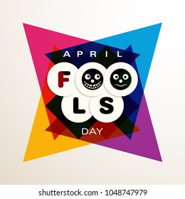 Illustration of April fool's day,first April vector.