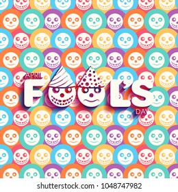 Illustration of April fool's day,first April vector.