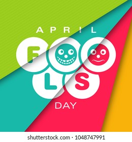 Illustration of April fool's day,first April vector.