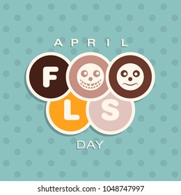Illustration of April fool's day,first April vector.