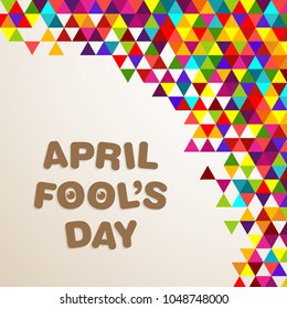 Illustration of April fool's day,first April vector.
