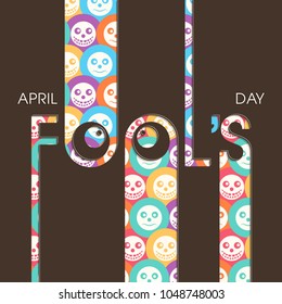 Illustration of April fool's day,first April vector.