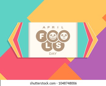 Illustration of April fool's day,first April vector.