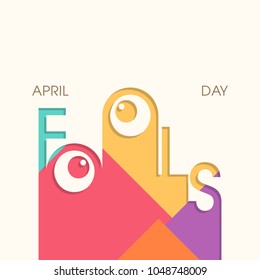 Illustration of April fool's day,first April vector.
