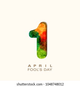 Illustration of April fool's day,first April vector.