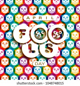 Illustration of April fool's day,first April vector.