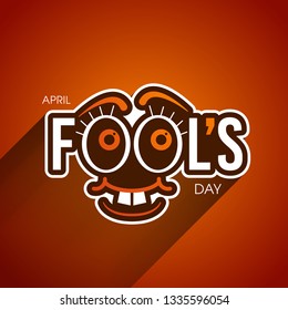 Illustration of April fool's day,first April vector.
