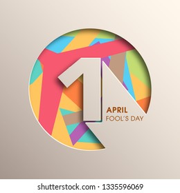 Illustration of April fool's day,first April vector.