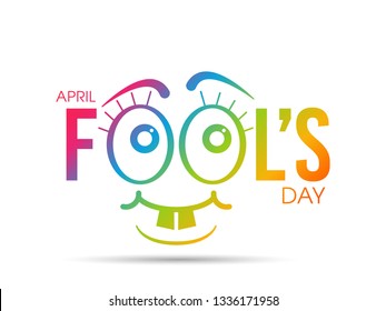 Illustration of April fool's day,first April vector.