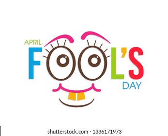 Illustration of April fool's day,first April vector.