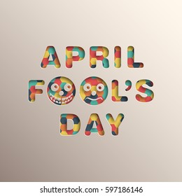 Illustration of April fool's day,first April vector.