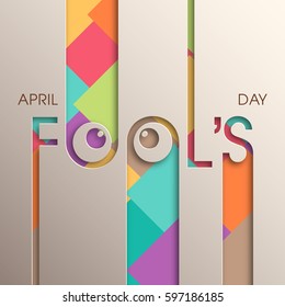 Illustration of April fool's day,first April vector.