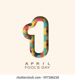 Illustration of April fool's day,first April vector.