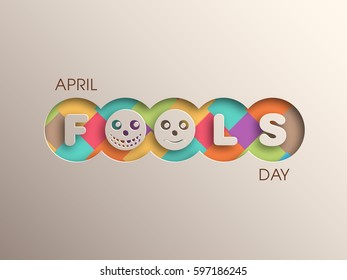 Illustration of April fool's day,first April vector.