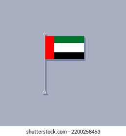 Illustration of Arab Emirates flag Template