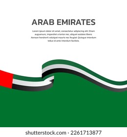 Illustration of Arab Emirates flag Template