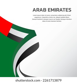 Illustration of Arab Emirates flag Template