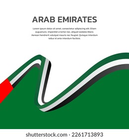 Illustration of Arab Emirates flag Template