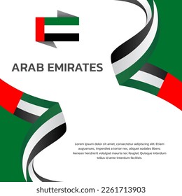Illustration of Arab Emirates flag Template