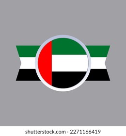 Illustration of Arab Emirates flag Template