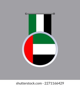 Illustration of Arab Emirates flag Template