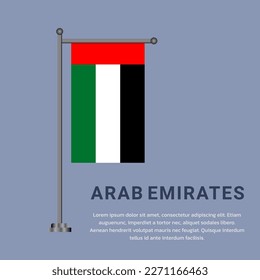 Illustration of Arab Emirates flag Template