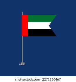 Ilustración de la plantilla de la bandera de los Emiratos Árabes Unidos
