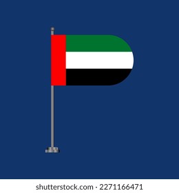 Ilustración de la plantilla de la bandera de los Emiratos Árabes Unidos