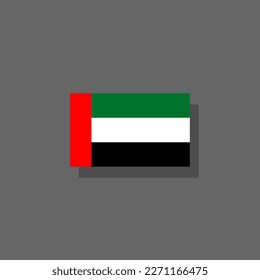 Illustration of Arab Emirates flag Template
