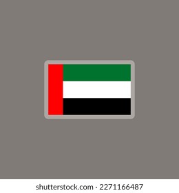 Illustration of Arab Emirates flag Template