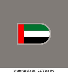 Illustration of Arab Emirates flag Template