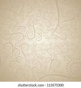 illustration of arabesque pattern in beige tones, vector illustration