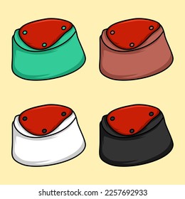 Illustration eines arabischen Kopfbedeckers oder Hutes mit einer Vielzahl von schönen Farbauswahl
