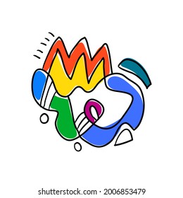 illustration of arbitrary pattern shape abstract, spontaneity art